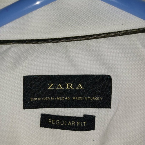 Zara men's white regular fit shirt like new, size M, 2 pieces