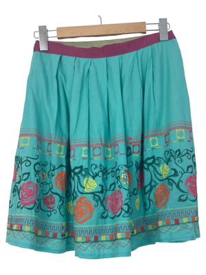 Ivko Floral Φούστα με Κέντημα (38)