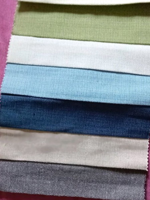 Curtain fabric remnant purple thick new