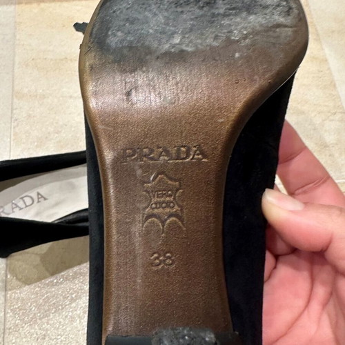 Prada pumps used, suede and leather, size 38