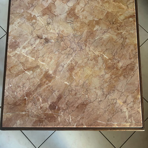 Set of coffee tables with real marble and wood