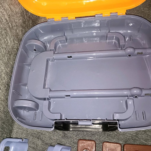 Children's toolboxes used with tools, set of two