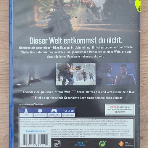 Days Gone PlayStation 4 game like new