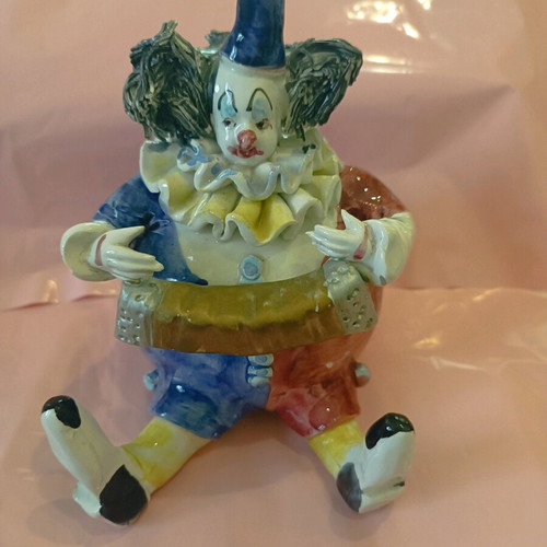 Vintage collectible handmade clown set of 3 like new