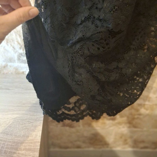 Lace mini dress black, new, size small-medium