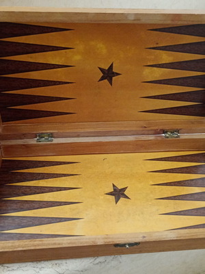Wooden backgammon board 29x15 used, no checkers