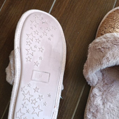 Marks & Spencer women's winter house slippers new with sequins, size 38, dusty pink