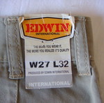Edwin vintage cargo jeans καινούργιο, μέγεθος W27 L32, μπεζ