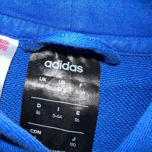 Φούτερ Adidas για αγόρι 5-6 ετών σαν καινούργιο, μπλε