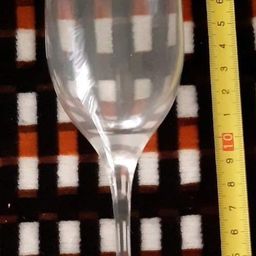 Crystal glasses used, pack of 12, height 21cm