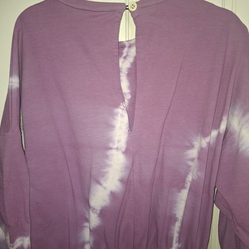 Jumpsuit sweatshirt like new, elastic waist, purple