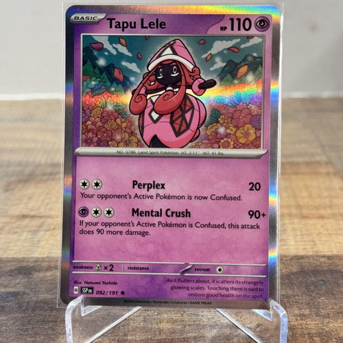 Tapu Lele Pokemon card 092/191 Holo Surging Sparks