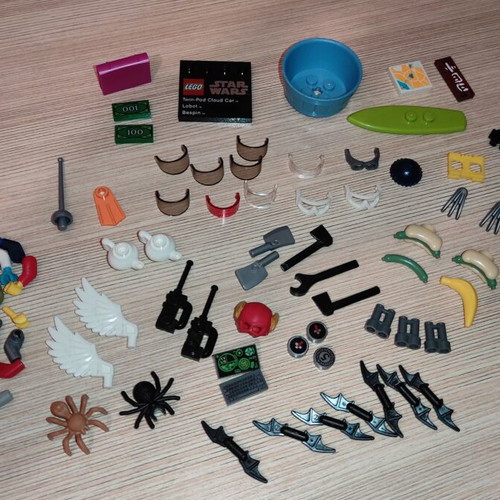 Lego parts and accessories used for custom and completion