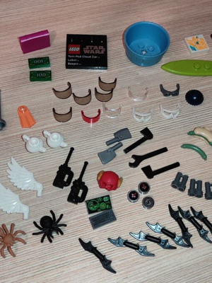 Lego parts and accessories used for custom and completion