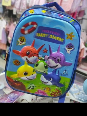 School bag with 3D shark design new