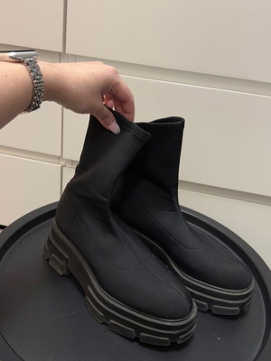 Black ankle boots used, size 38