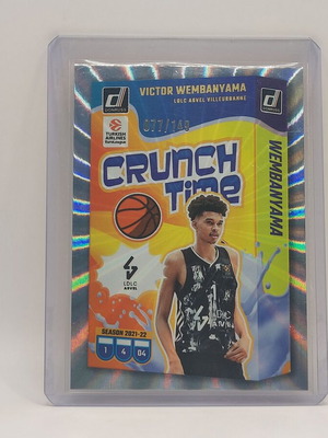 Victor Wembanyama Donruss EuroLeague Basketball κάρτα 2024-25 Crunch Time Laser