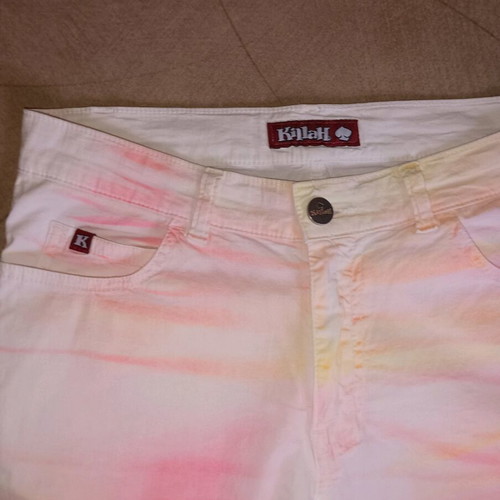 Vintage Y2K Killah white pants with tie-dye design like new