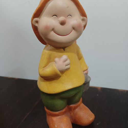 Ceramic decorative gnome like new, height 24 cm