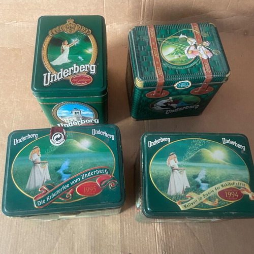 Tin boxes like new, set of 4, editions 1994-2003