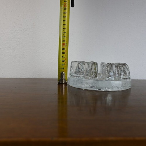 Crystal candleholder with geometric design like new