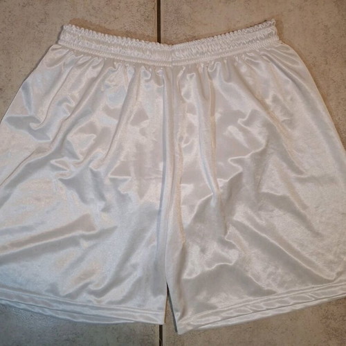 Athletic shorts used with mesh, size L, white