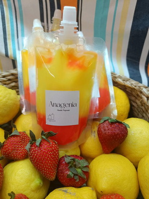 Squeezable Granita Wax Melt with Strawberry and Lemon Scent 100gr new