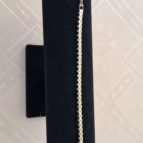 Bracelet new 17 cm gold and silver