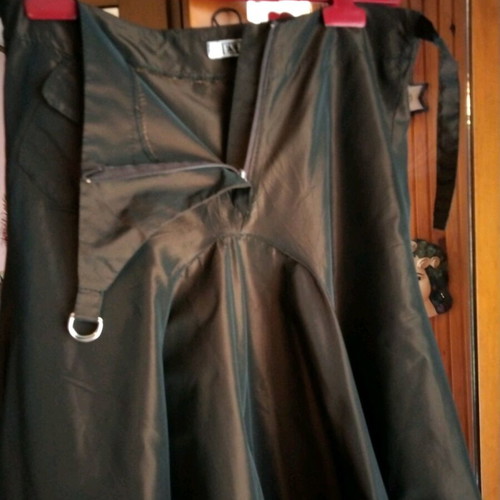 ESTI Asymmetric Skirt New Dark Brown with Shiny Finish