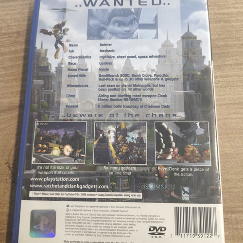 Ratchet and Clank PlayStation 2 game like new, English version