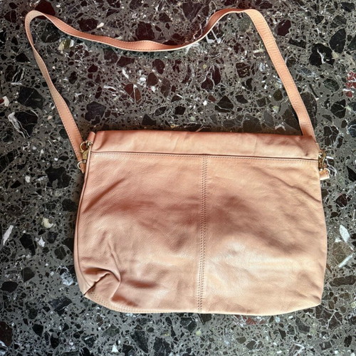 Zara leather shoulder bag pink like new