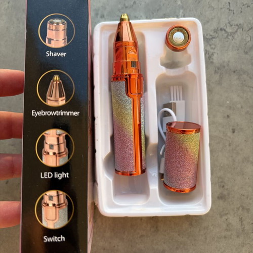 2-in-1 Rechargeable Eyebrow Trimmer and Facial Shaver new