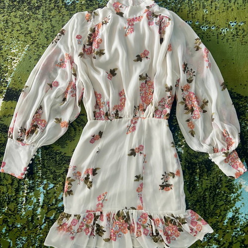 Vintage floral dress with sequins, like new, size S