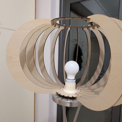 Eglo Stellato 3 Floor Lamp used, brown and nickel