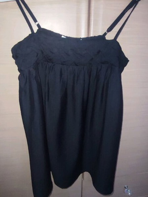 Blouse with adjustable straps new, black, one size