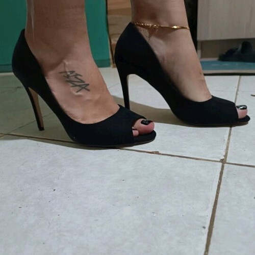 Velveteen peep toe heels new, size 38, black