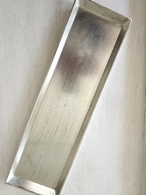 Decorative Modern Narrow Tray silver-champagne with patina