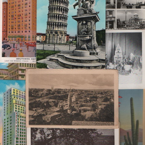 Vintage postal cards 150 pieces 1935-1999 from 15 countries new