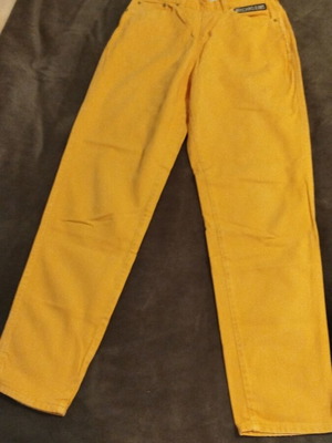 Moschino yellow pants like new, side zipper, size L 40 12