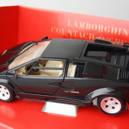 Miniature Lamborghini Countach 5000 Quattrovalvole 1985 – 1/18 Tonka Polistil – Noire