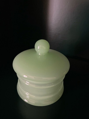 Murano opaline bowl with lid vintage, like new