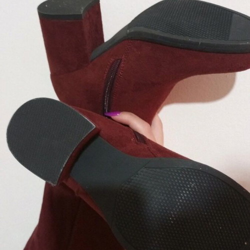 Over-the-knee boots new, burgundy size 36