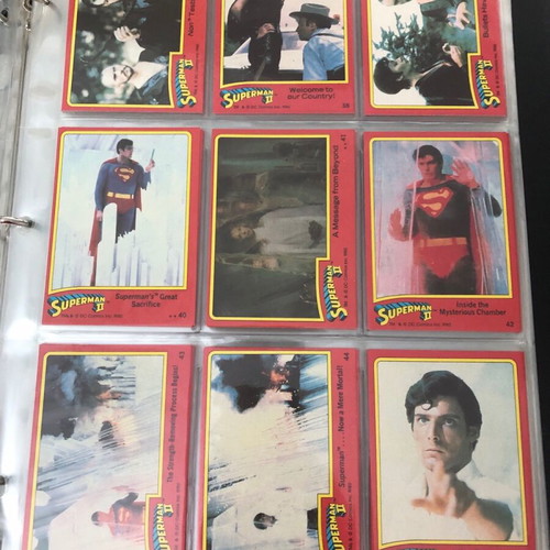 Superman II Movie Complete Set new, 88 base cards and 22 sticker cards
