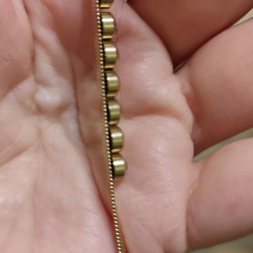 Gold-plated 14K necklace with multicolor zircon like new