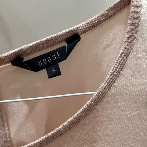 Coast pink long-sleeve blouse used, size M
