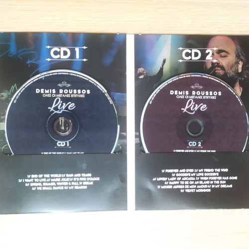 Demis Roussos Live 2CD like new, pop hits collection