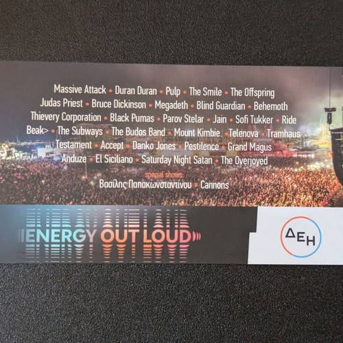 Pulp & The Smile Release Festival souvenir ticket like new