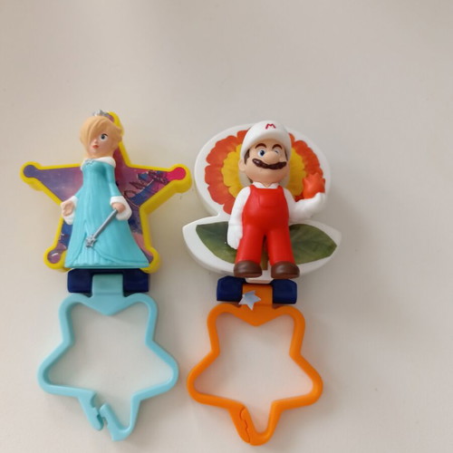 McDonald’s Super Mario Galaxy Happy Meal Toys set of 2, Rosalina & Fire Mario