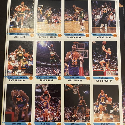 Panini NBA 1990-91 sticker album with complete set