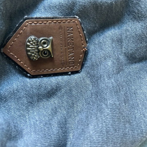 Naketano hoodie used, gray and turquoise, size L